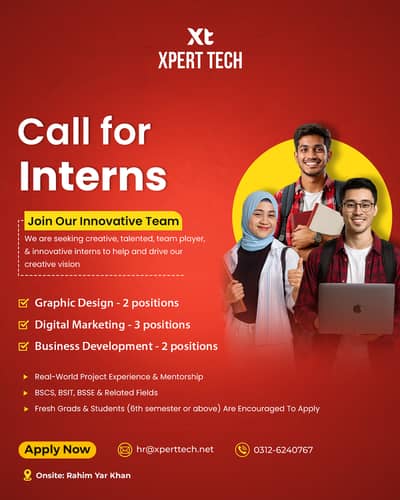 Internship Opportunities – Graphic Design, Marketing & Business Dev.