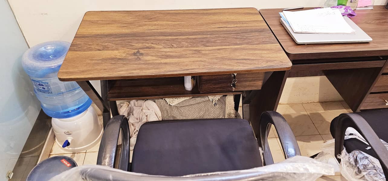 Executive table | Staff Table | Laser printer | Chairs | Sofa set 4