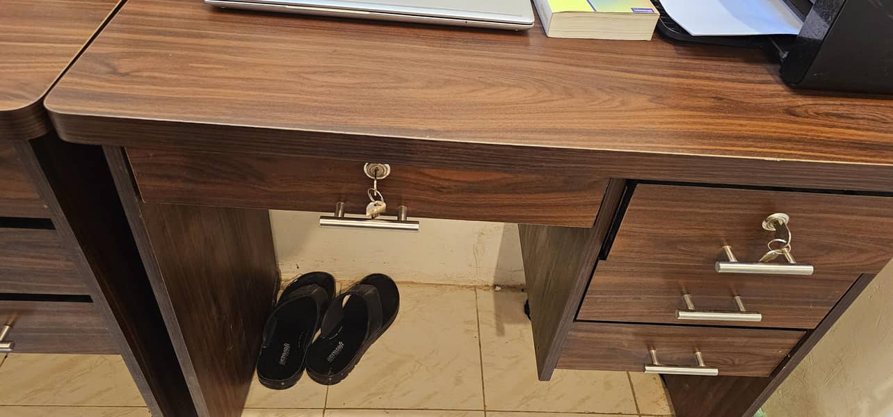 Executive table | Staff Table | Laser printer | Chairs | Sofa set 8