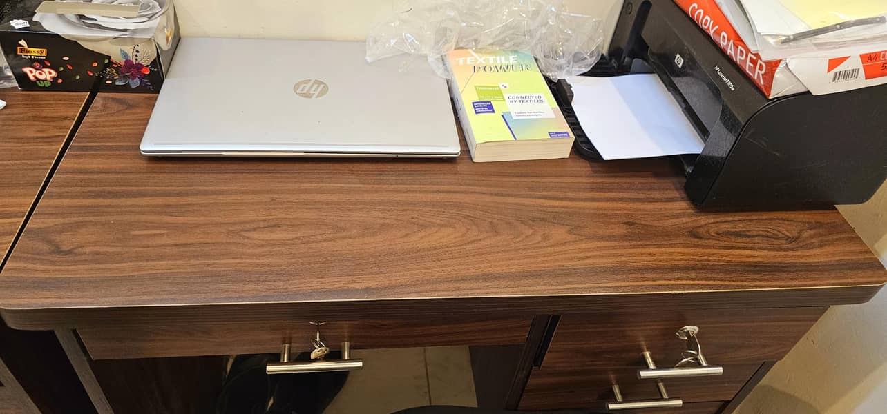 Executive table | Staff Table | Laser printer | Chairs | Sofa set 9