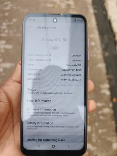 samsung a74  8.256 non pta box or mbl han bas