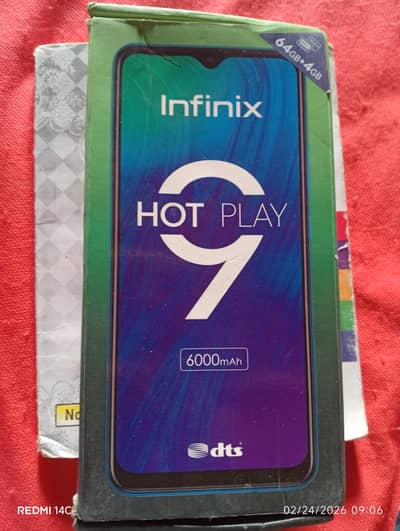 Infinix Hot 9 Play 4/64 PTA Approved – Urgent Sale Infinix