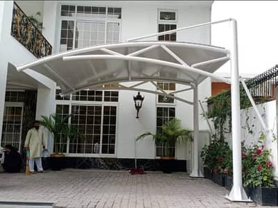 Tensile shades\car parking shade\double side parking shades\wall mount