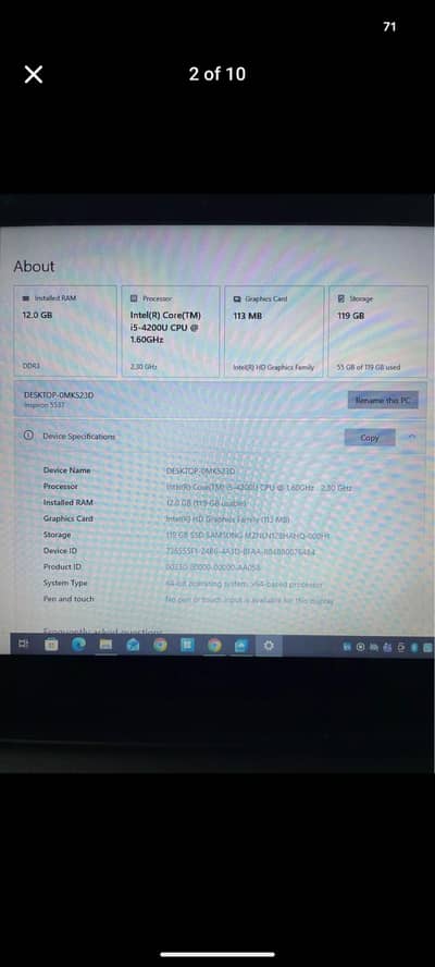 dell laptop 5537 | i5 4th gen | 12gb ram | 120gb ssd