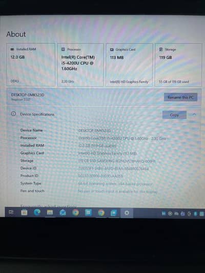 dell laptop 5537 | i5 4th gen | 12gb ram | 120gb ssd