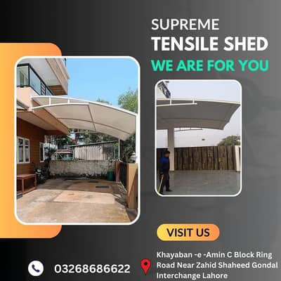 wall mount shade | Tensile Shade for sale in lahore | car parking shed
