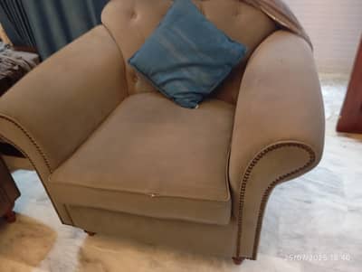 Sofa set with table and side tables ( pure wooden )