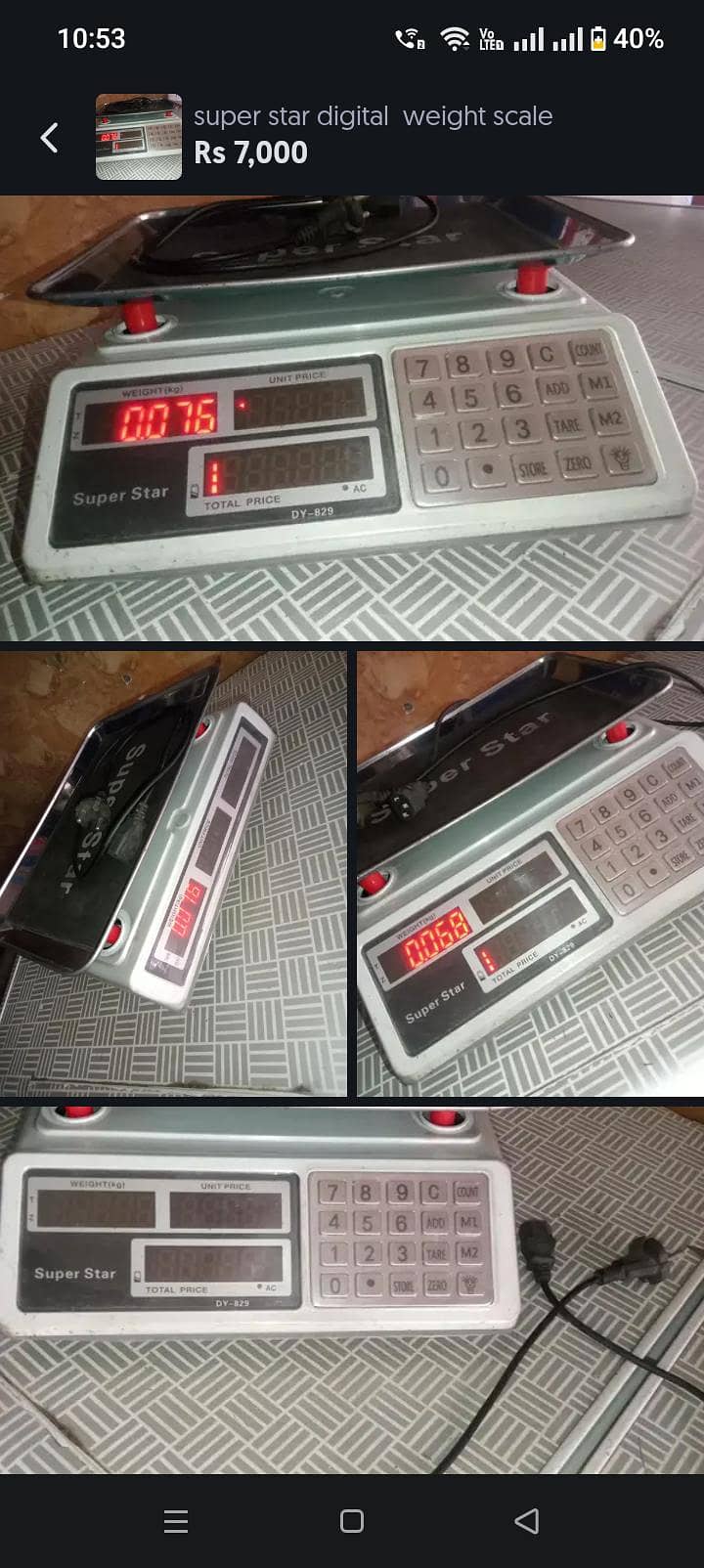 digital weight scale 0