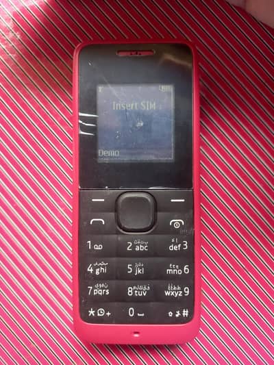 Nokia 105 Single SIM - Original Body - Red Color - Full Working