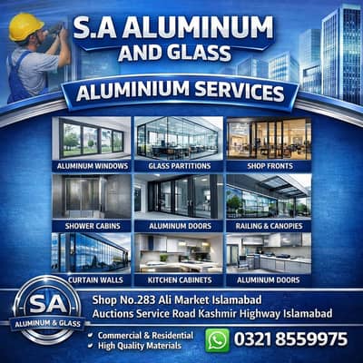 Glass & Aluminium Services, windows, sliding Doors, Stainless Railling