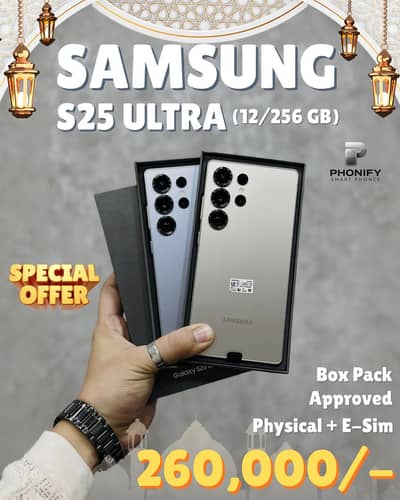 Samsung S25 Ultra Approved 12/512gb 256gb Box Pack