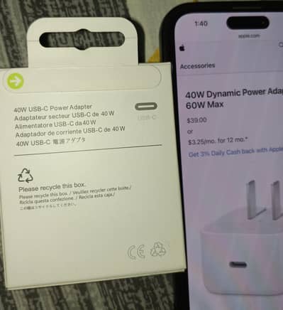 Iphone 40W original charger