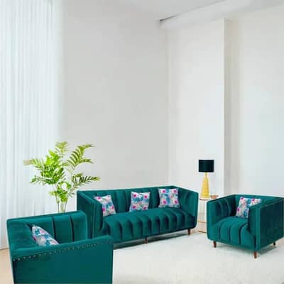 7 seater sofa set cup wala design with Malai fabric