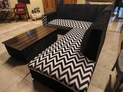l shape corner sofa black zic zac