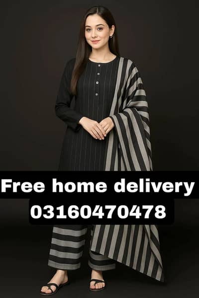 3pc unstitched suit for women