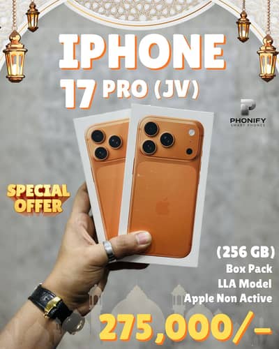 Apple iPhone 17 Pro Jv 256gb 512gb Box Pack Non Active