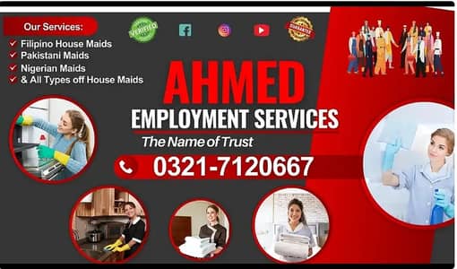 Domestic Staff Available House Maid cook baby sitter Filipino Maid.