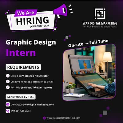 We are Hiring for Multiple Positions at WAK DIGITAL, Lahore