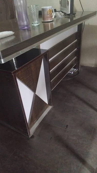 Office Table. With cabinets .