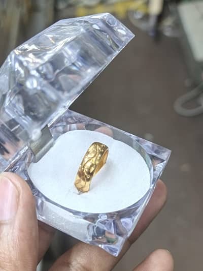 silver with gold polish