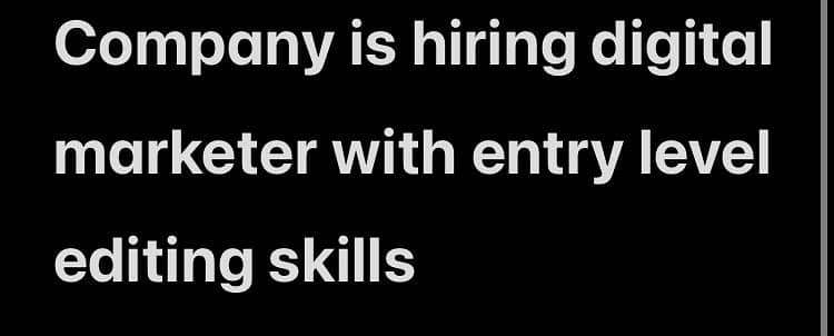 Looking for digital marketer 0