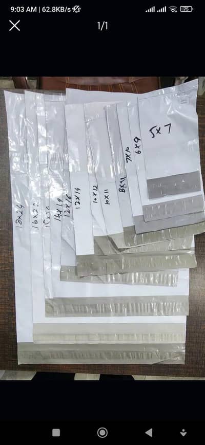 courier bags flyers  @ 650 per kg