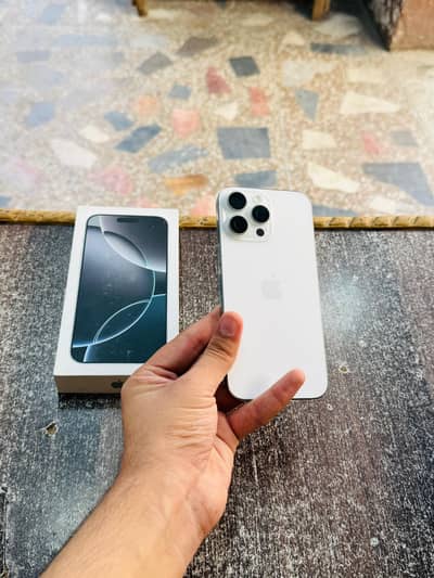 iphone 16 Pro Max with Box 256GB Non PTA Physical Esim 100 Health