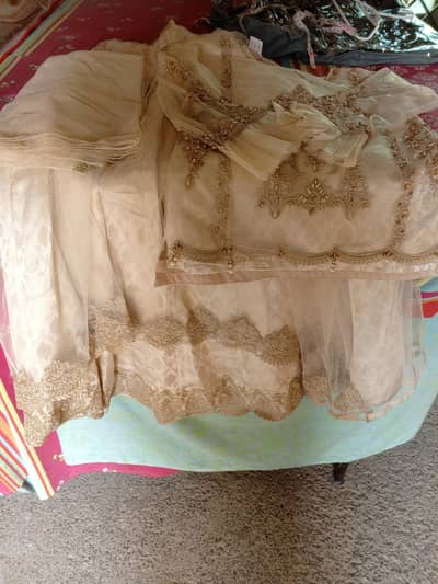 two 10 year girls fully embroidered fancy lhenga in excellent c