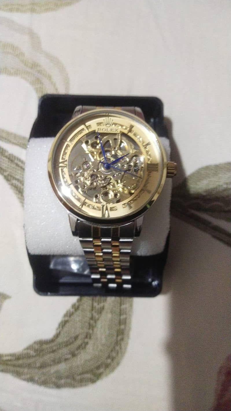Rolex skeleton automatic watch 0