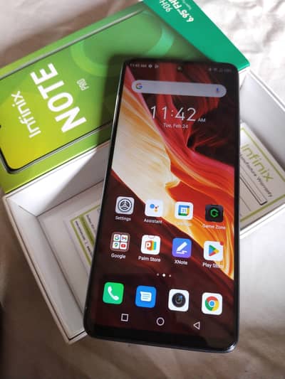 Infinix note 10 pro 8gb 128gb with box charger