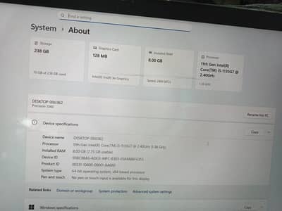 Dell laptop i5 11th gen