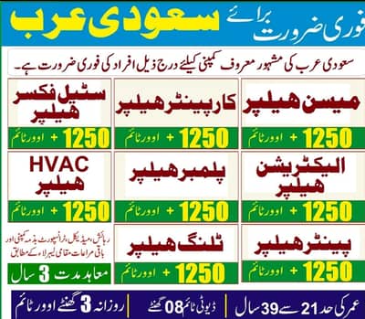 Saudi work Visa  / work visa / visa service Available for Saudi