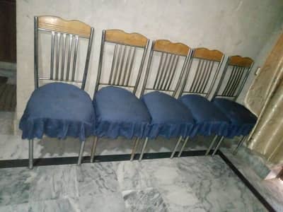6 steel chairs