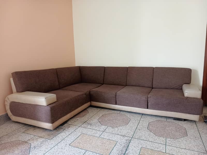 6 seater L shape sofa 0