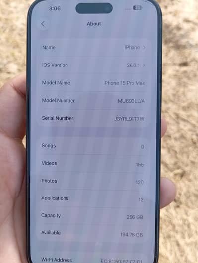 15 pro max MDM blue titanium