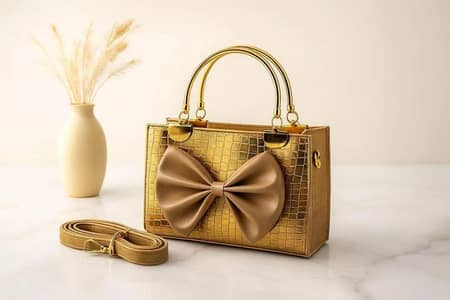 Girls Rexine Textured Hand Bag