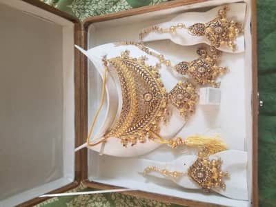 Chandi set with gold finishing