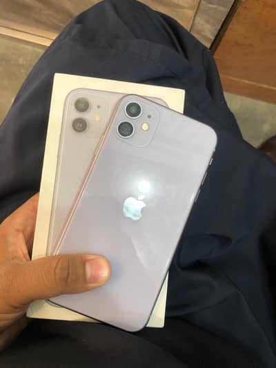 iphone 11 purple colour . withbox. 128 Gb . Non PTA. F. U