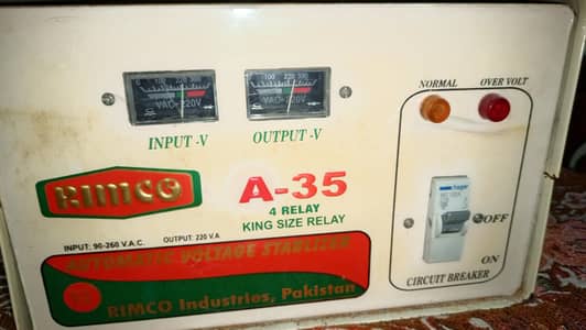 RIMCO A-35, 3500W Voltage Stabilizer - Standard, Condition 8/10