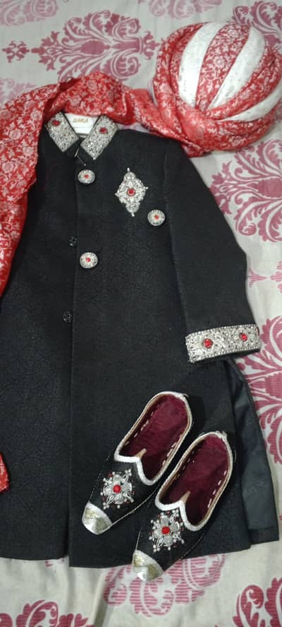 black sharwani good condition