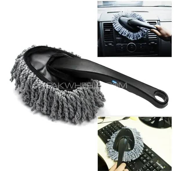 Mini Microfiber Car Cleaning Brush for Wash & Dusting