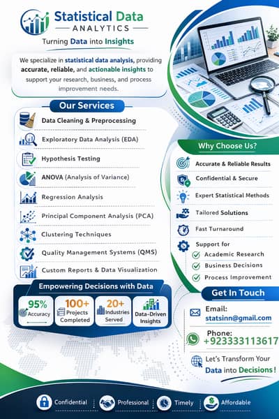 High Quality STATISTICS Consultancy with PhD STATISTICS Tutor