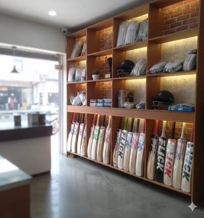 Premium Wooden Display Racks for Sports Shop / Retail Store Setup
