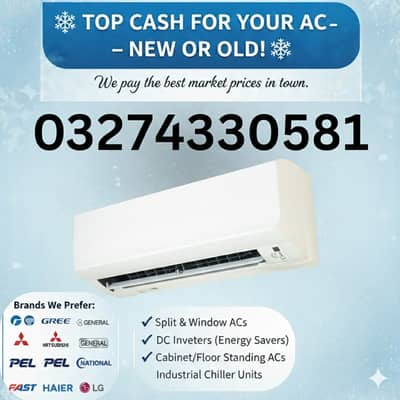 old Ac Purchase/Dc inverter Ac/split Ac/window Ac /Ac sale puchas