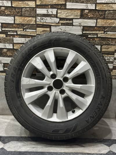 1 rim tyre of Honda city GM Aspire 1.5