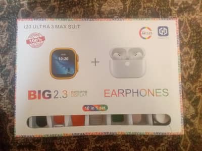 i20 ultra max suit smart watch + earbuds