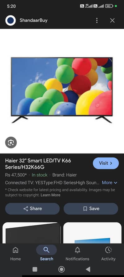 Haier 32 inches LED TV