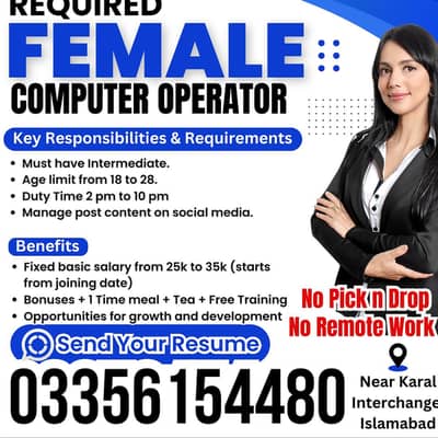 Urgently required Female Social Media Marketing Executive