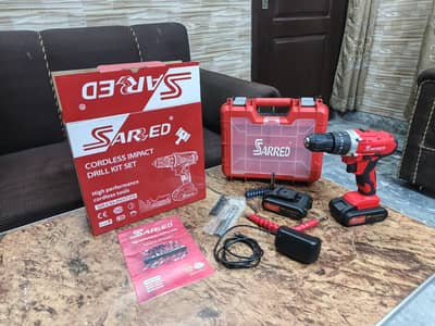Sarred 21V Cordless Impact Drill Kit Set