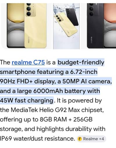 realme c75